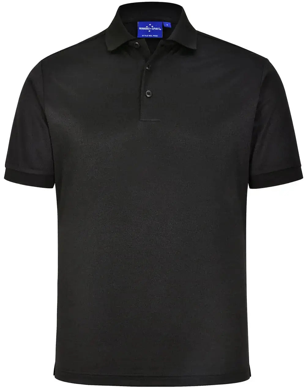 Winning Spirit Men's Sustainable Poly/Cotton Corporate Polo Shirt PS91 Casual Wear Winning Spirit Black XS